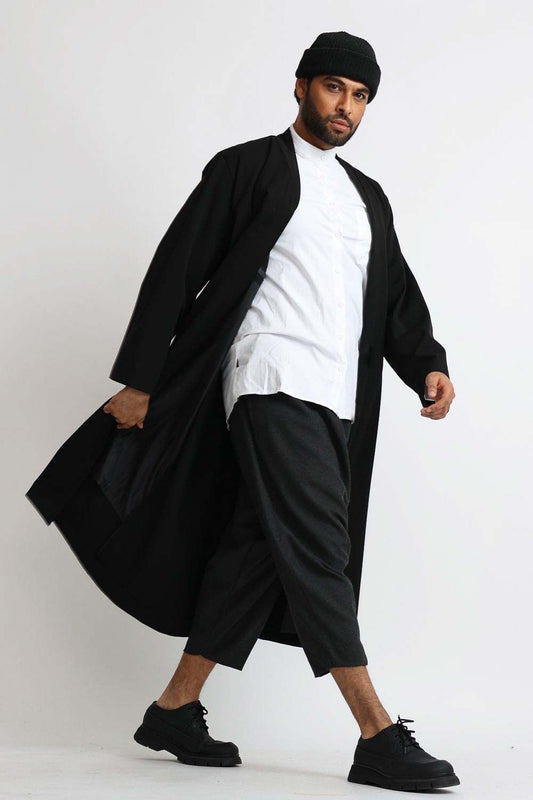 Cloak Overcoat: Black